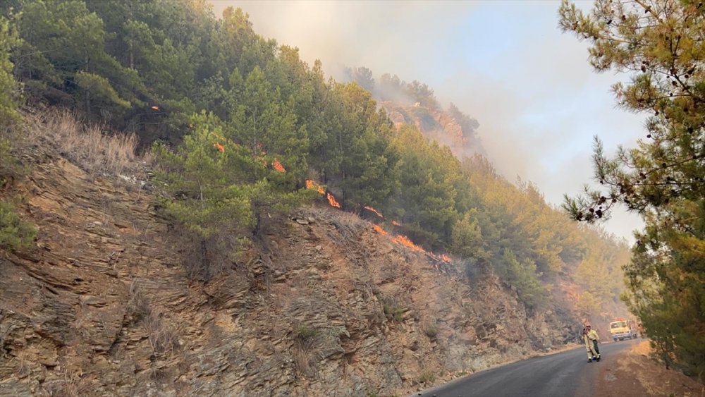Mersin'de İki İlçede Çıkan Orman Yangınlarına Müdahale Sürüyor