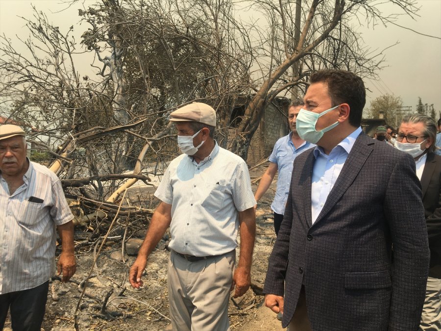 Deva Partisi Genel Başkanı Ali Babacan, Manavgat'ta Yangın Bölgesinde İncelemede Bulundu