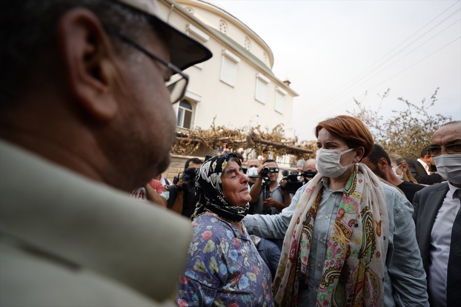İyi Parti Genel Başkanı Akşener, Manavgat'ta Yanan Alanda İnceleme Yaptı: