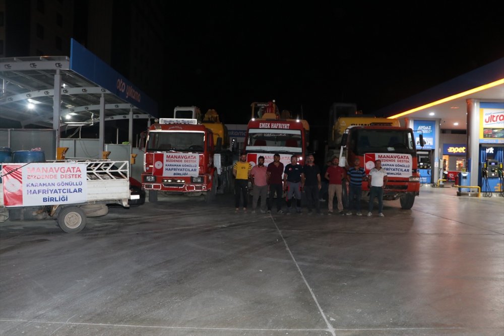 Karaman'dan Yangın Bölgesi Manavgat'a İş Makinesi Desteği