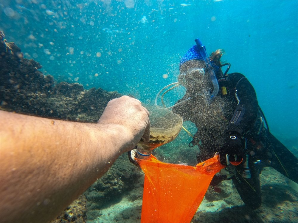Doğu Akdeniz'de Dalış Yapan Gönüllüler, Su Altını Hayalet Ağlar Ve Çeşitli Atıklardan Arındırıyor