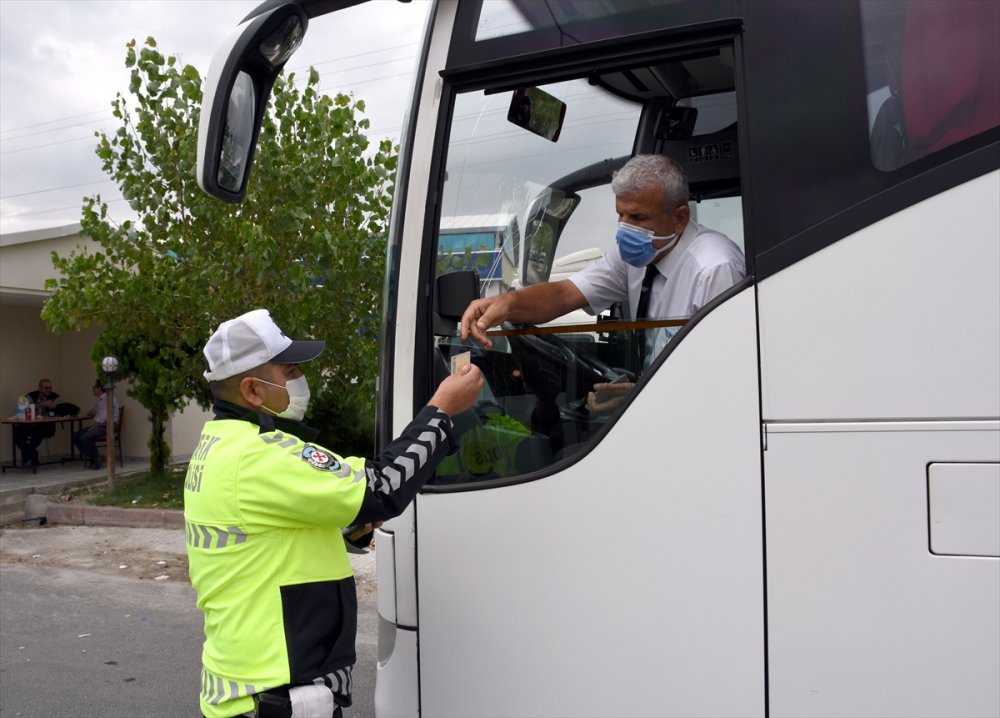 Aksaray'da Şehirler Arası Yolcu Otobüsleri Denetleniyor