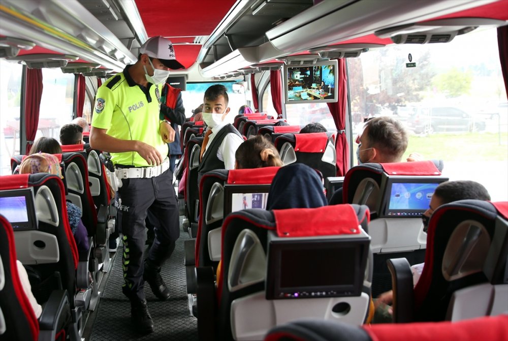 Kayseri'de Yolcu Otobüsleri Denetlendi