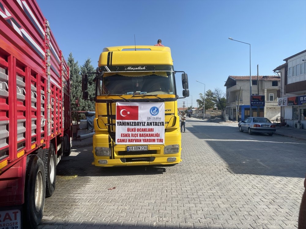Aksaray'dan Yangın Bölgesine Hayvan Yardımı
