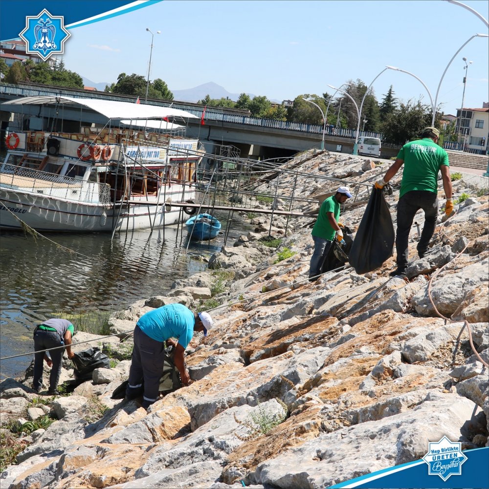 Beyşehir'de Tarihi Mekanlar İle Göl Kıyılarında Temizlik Seferberliği