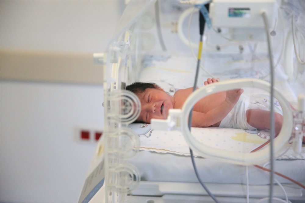 Kovid-19 Tedavisi Gören Genç Çift, Yeni Doğan Bebeklerini Telefon Ekranından Sevebildi