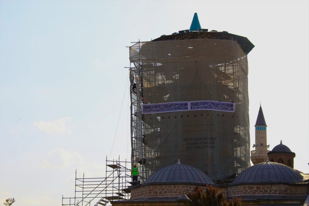 Mevlana Müzesi'ndeki Yeşil Kubbe'nin Restorasyonu Şeb-i Arus'ta Tamamlanmış Olacak
