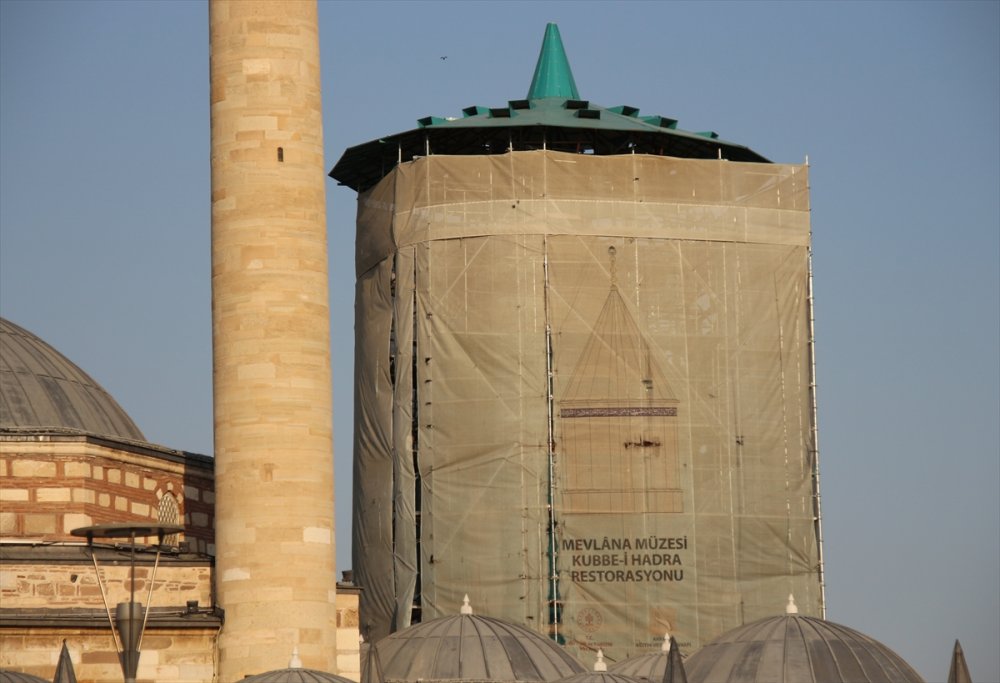 Mevlana Müzesi'ndeki Yeşil Kubbe'nin Restorasyonu Şeb-i Arus'ta Tamamlanmış Olacak