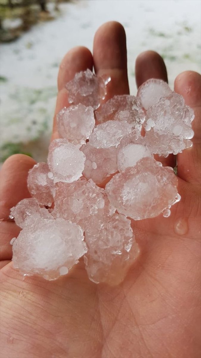 Mersin'de Yağan Dolu, Ekili Alanlara  Zarar Verdi