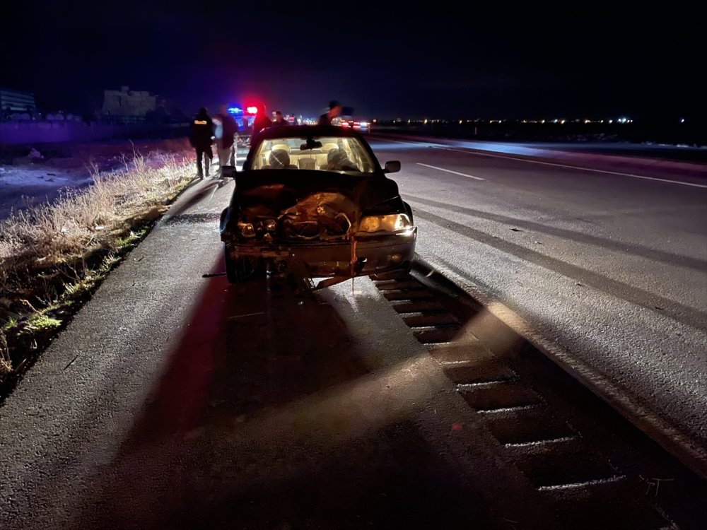 Aksaray'da Otomobilin Çarptığı 4 Koyun Telef Oldu