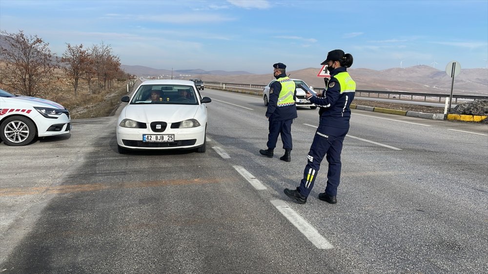 Konya'da Trafiğe Havadan Denetim