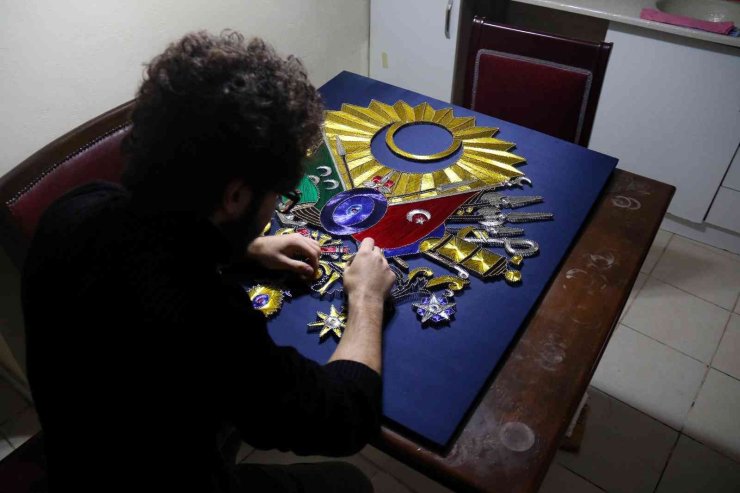 İki Buçuk Kilometrelik Bakır Telle ‘osmanlı Devlet Arması’