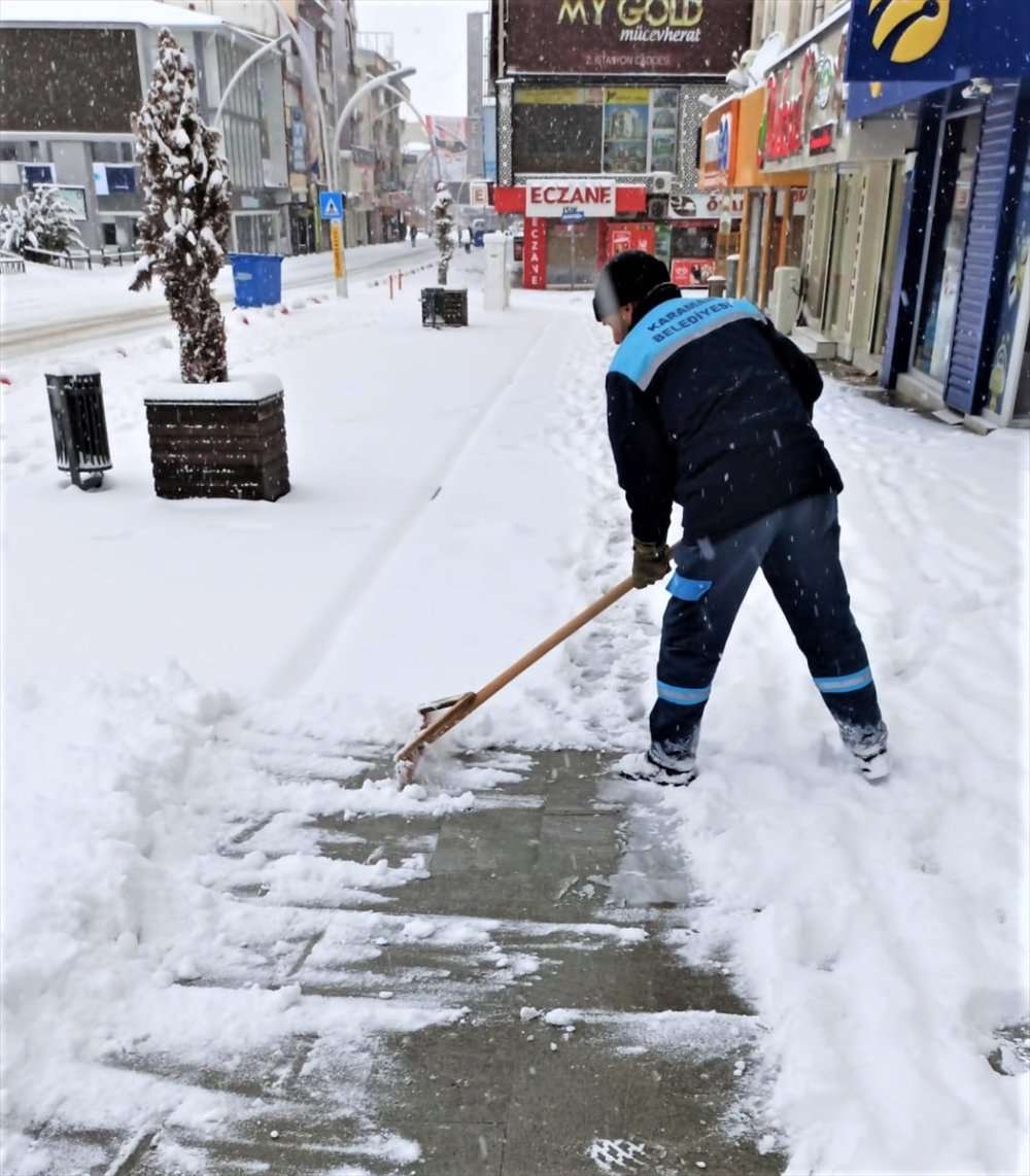 Karaman'da Karla Mücadele Çalışmaları