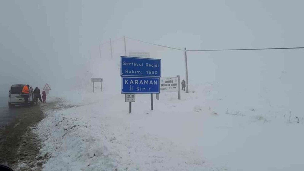 Mut Sertavul Geçidi’nde Zincirsiz Araç Geçişine İzin Verilmiyor