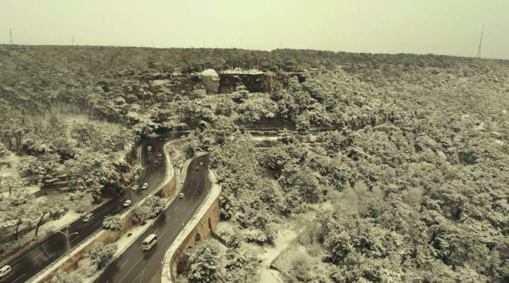 Antalya’ya 29 Yıl Sonra Gelen Karla Beyaza Bürünen Kent Havadan Görüntülendi