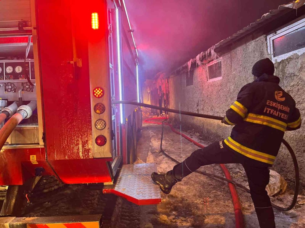 Saatlerce Süren Yangında 80 Kadar Hayvan Telef Oldu