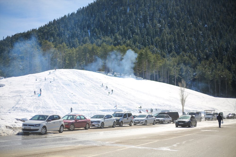 Antalya'da Vatandaşlar Karın Keyfini Çıkardı