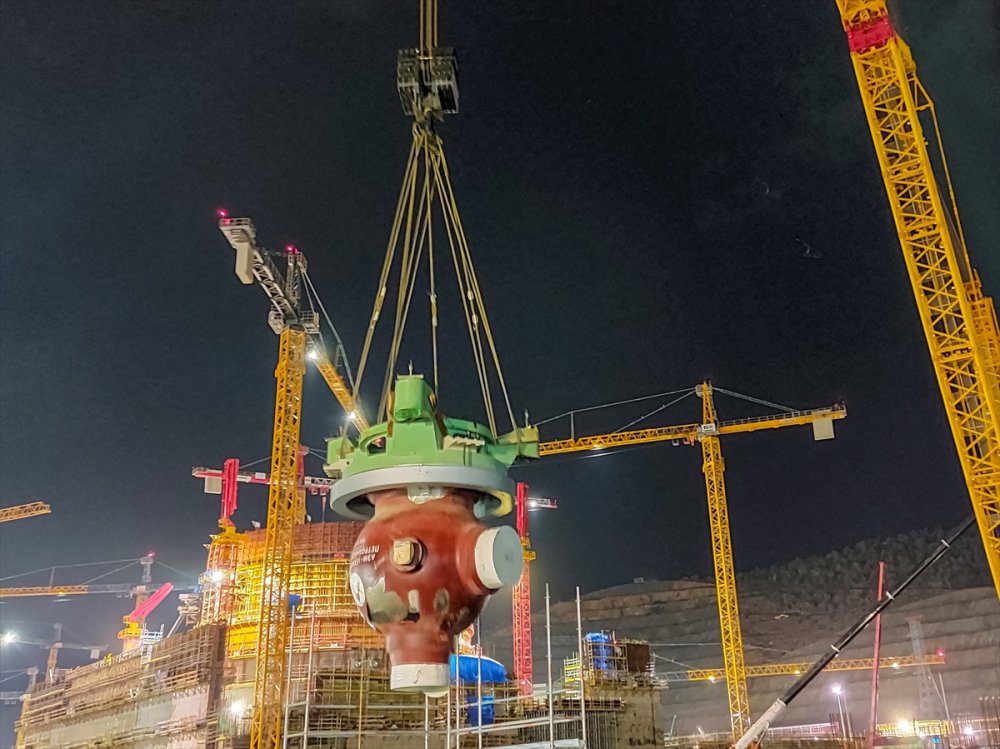 Akkuyu NGS'nin Birinci Güç Ünitesinde Bazı Ana Ekipmanların Montajı Yapıldı