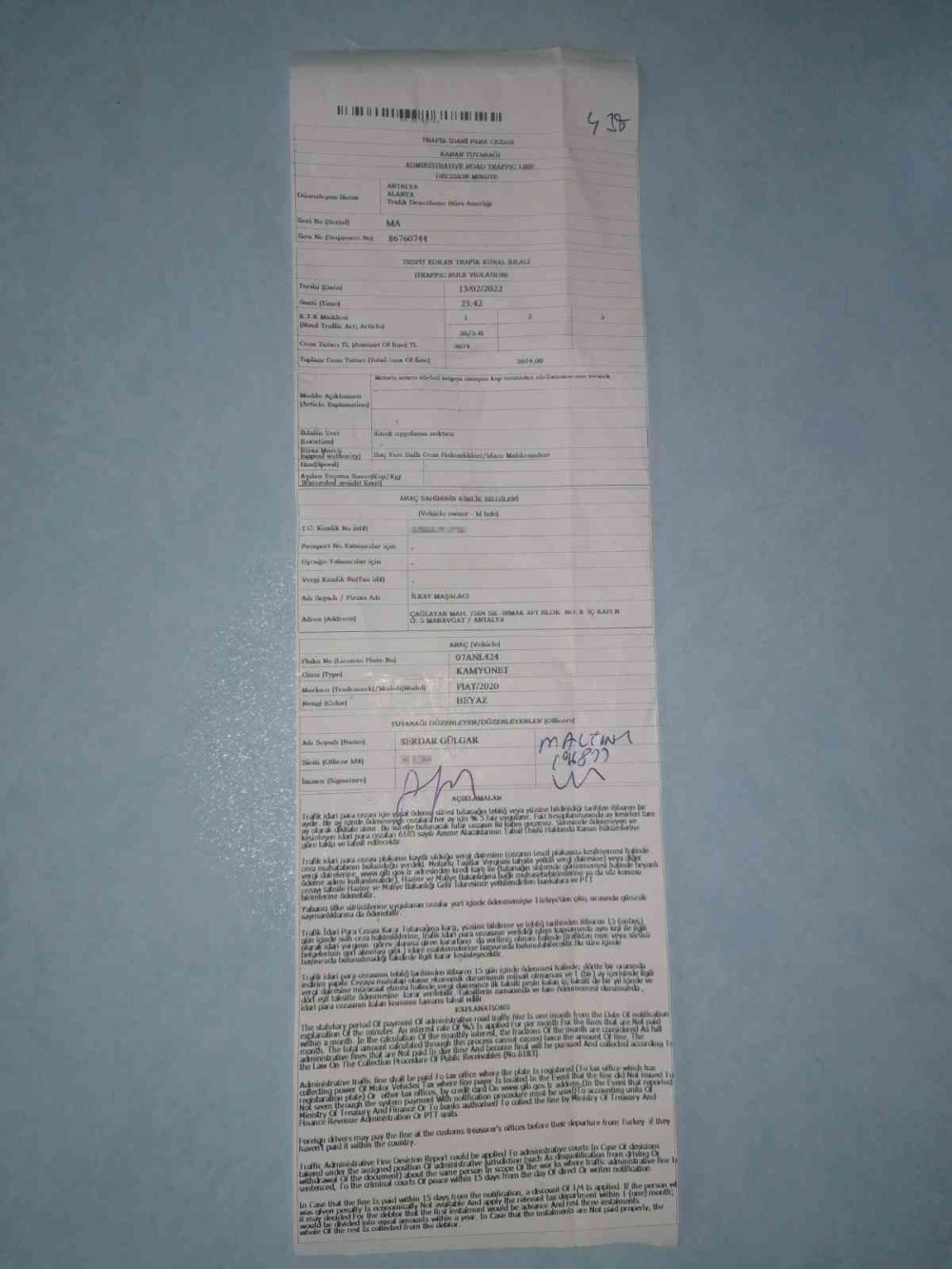 Antalya'da Bir Garip Araç Hikayesi