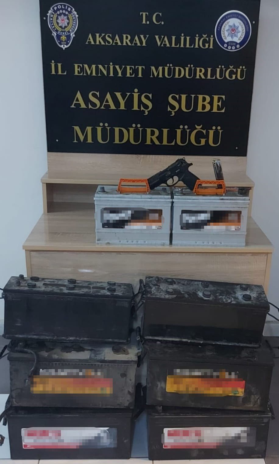 Aksaray’da Akü Hırsızlarına Suçüstü