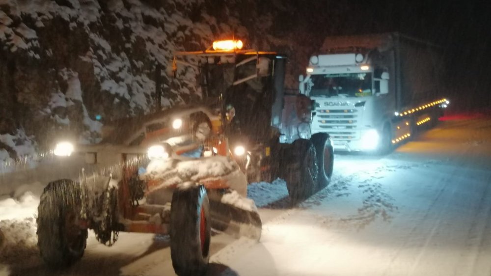 Antalya - Konya Karayolunda Sert Bir Kış Geçiyor