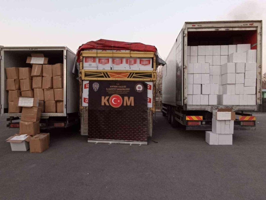 Kayseri Merkezli Kaçak Tütün Operasyonunda 50 Milyon Tl’lik Kaçak Ürün Ele Geçirildi