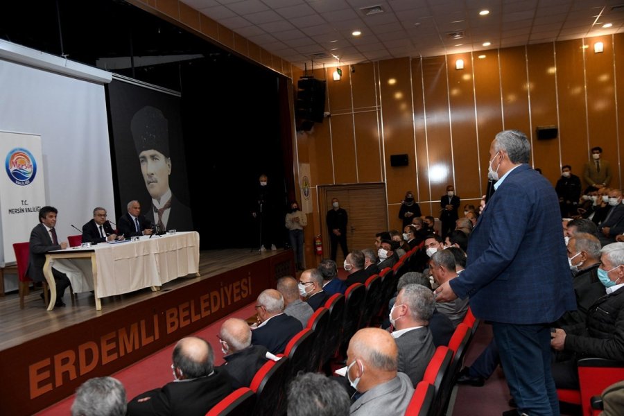 Vali Su, Erdemli’de Muhtarlarla Buluştu