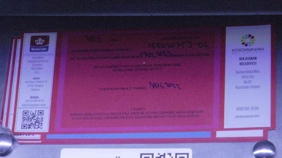 Bakımsız Asansör Öldürür