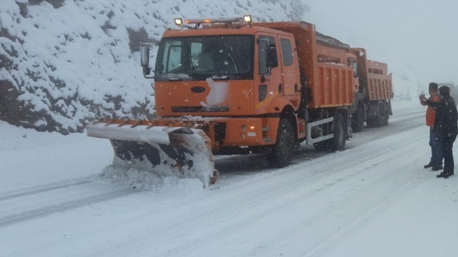 Konya Antalya Yolunda Kar Yağışı