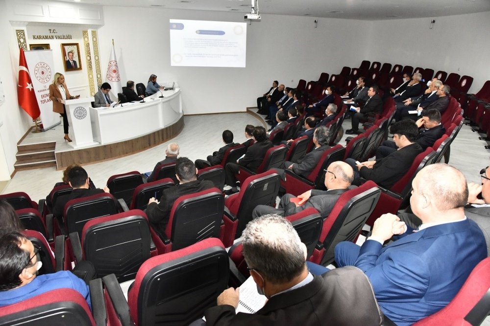 Karaman'da Ekonomi Değerlendirme Toplantısı Yapıldı
