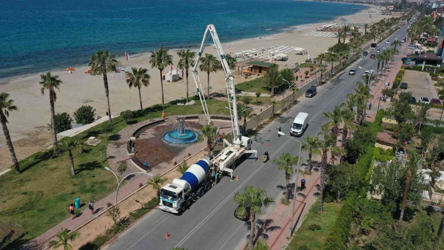 Sahil Bandı Düzenleme Projesi Oba-tosmur Etabıyla Sürüyor