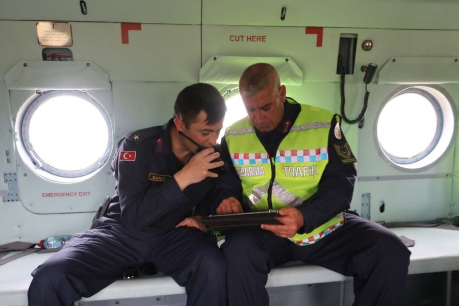 Aksaray Jandarmadan Hava Destekli Denetim