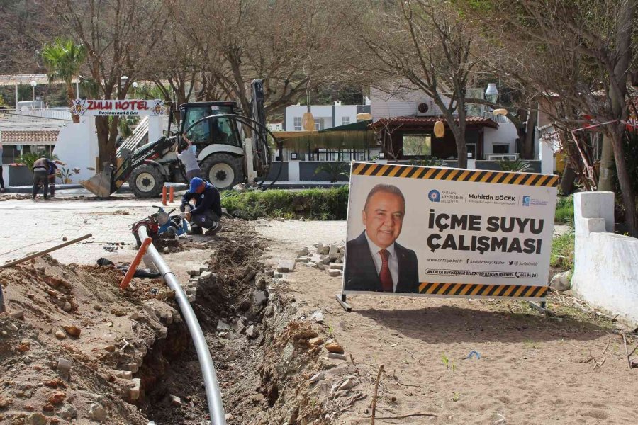 Büyükşehir, Adrasan Ve Olympos İçme Suyu Hatları Yenileniyor