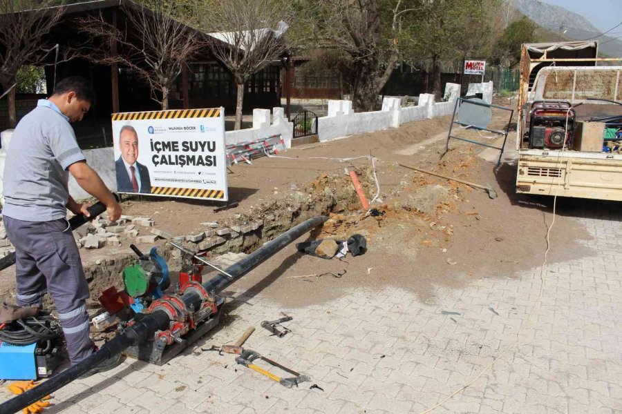 Büyükşehir, Adrasan Ve Olympos İçme Suyu Hatları Yenileniyor