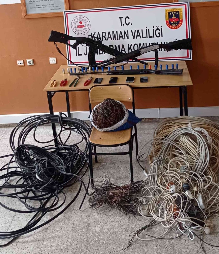 Karaman’da Kablo Hırsızlığı Şüphelisi Tutuklandı