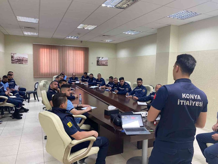 Konya İtfaiyesi’nden Filistinli İtfaiyecilere Eğitim