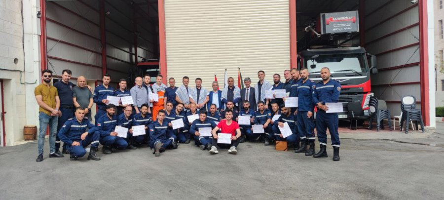 Konya İtfaiyesi’nden Filistinli İtfaiyecilere Eğitim