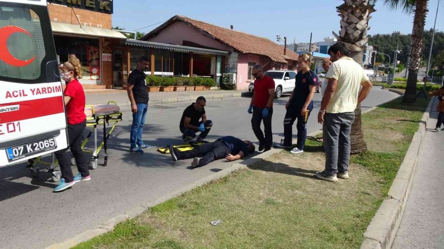 Çocuğa Çarpmamak İçin Motosikletini Devirdi: 1 Yaralı