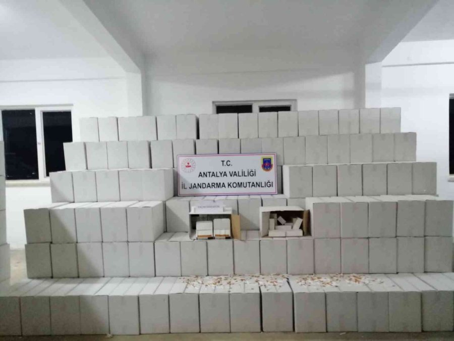 Antalya’da Kaçak Makaron Taşımacılığına Jandarma Baskını