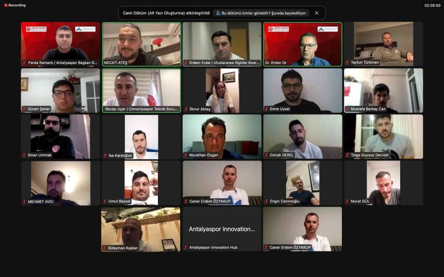 Antalyaspor Innovation Hub’dan Scouting Semineri