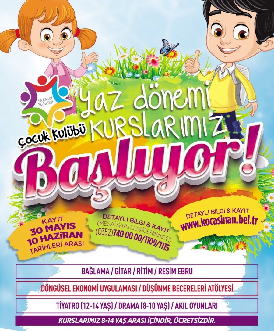 Kocasinan’dan Çocuklar İçin Dolu Dolu Yaz Programı