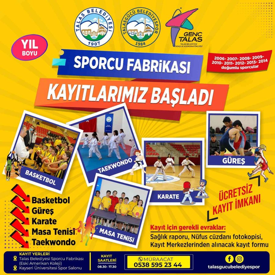 Haydi Çocuklar Talas’ta Spora