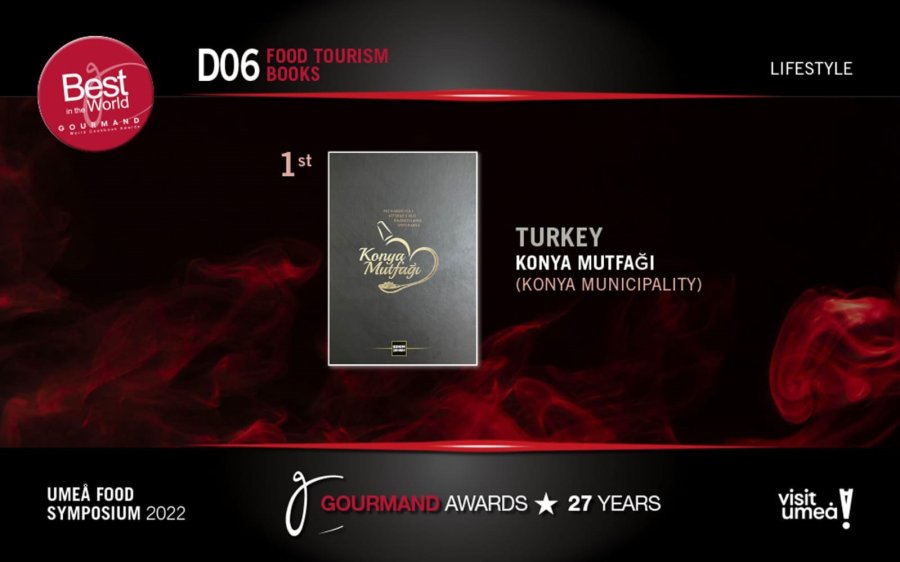 Konya Büyükşehir’e Uluslararası Gastronomi Kitabı Ödülü