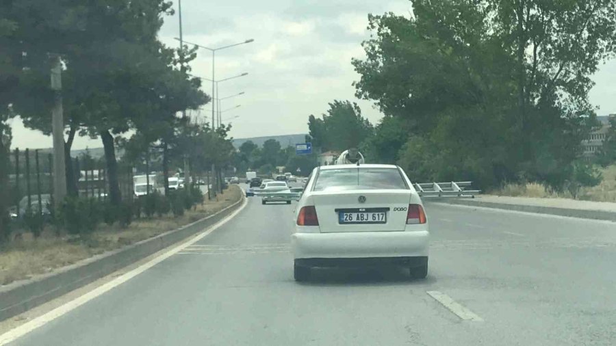 Trafikteki İlginç Anlar Cep Telefonu Kamerasına Yansıdı