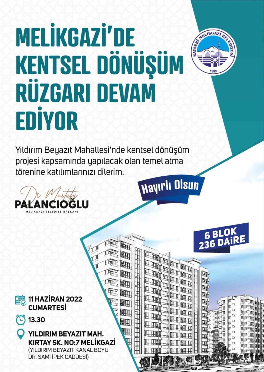 Melikgazi’den Bir Günde Hem Temel Atma Hem Açılış