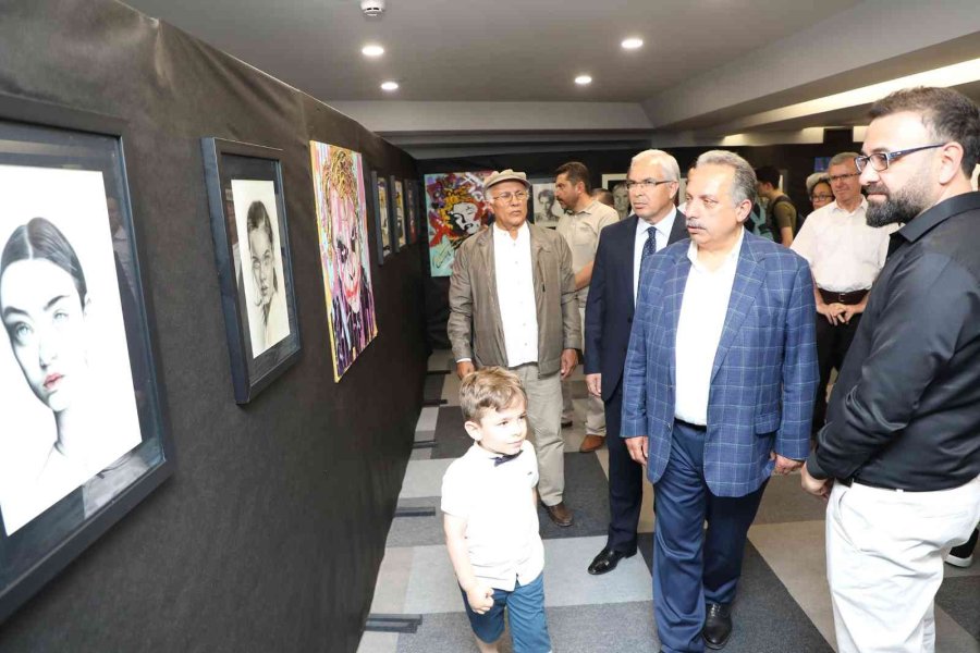 Talas’ta Portre Resim Sergisi Sanatseverlerle Buluştu