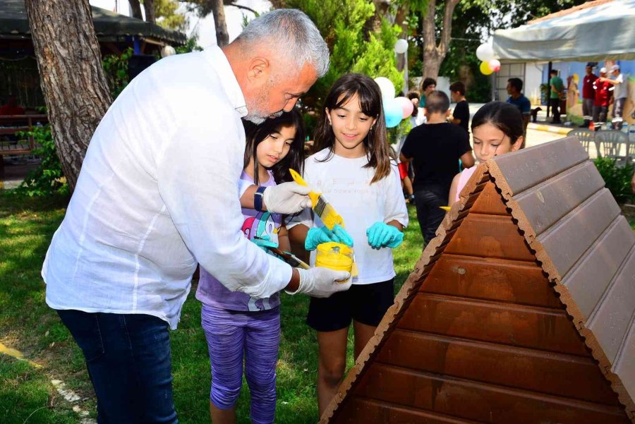 Küçük Eller Kedi Evlerini Boyadı