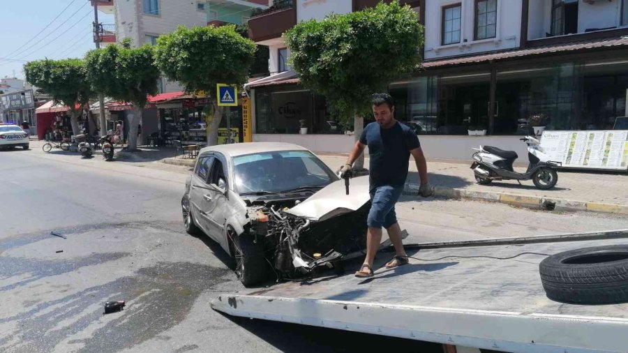 Refüje Çarpan Otomobil Takla Attı: 1 Yaralı