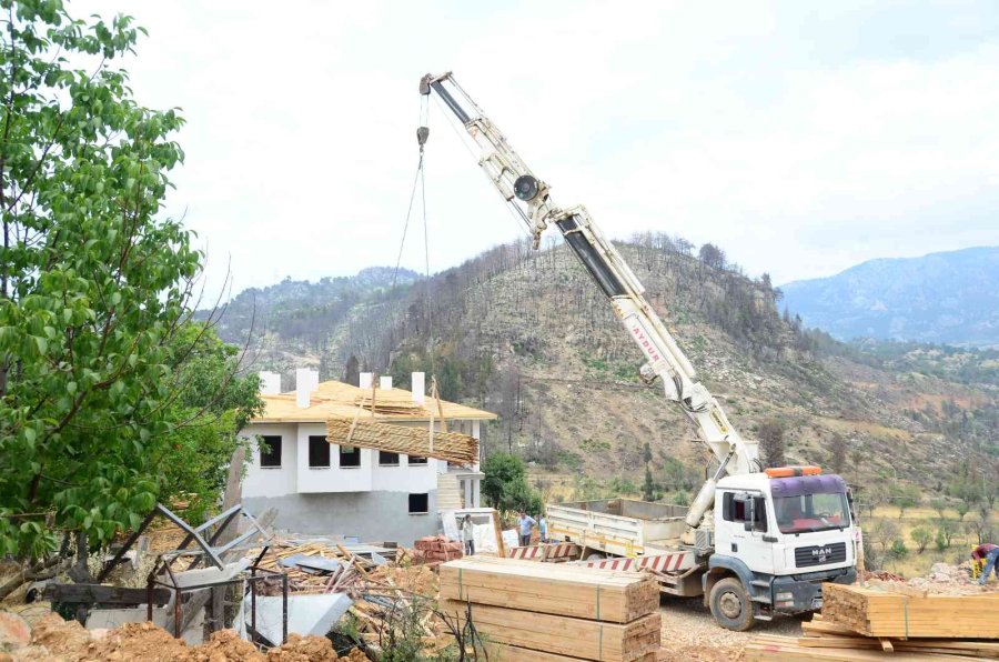 Orman Yangınında Evlerini Kaybedenler İçin Yapılan Konutlarda Sona Gelindi