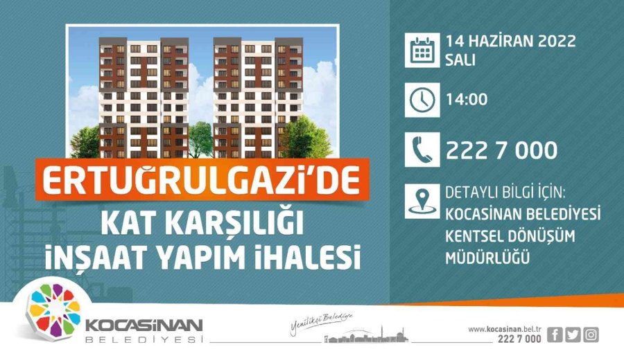 Ertuğrulgazi Mahallesi’nde Kat Karşılığı İhale